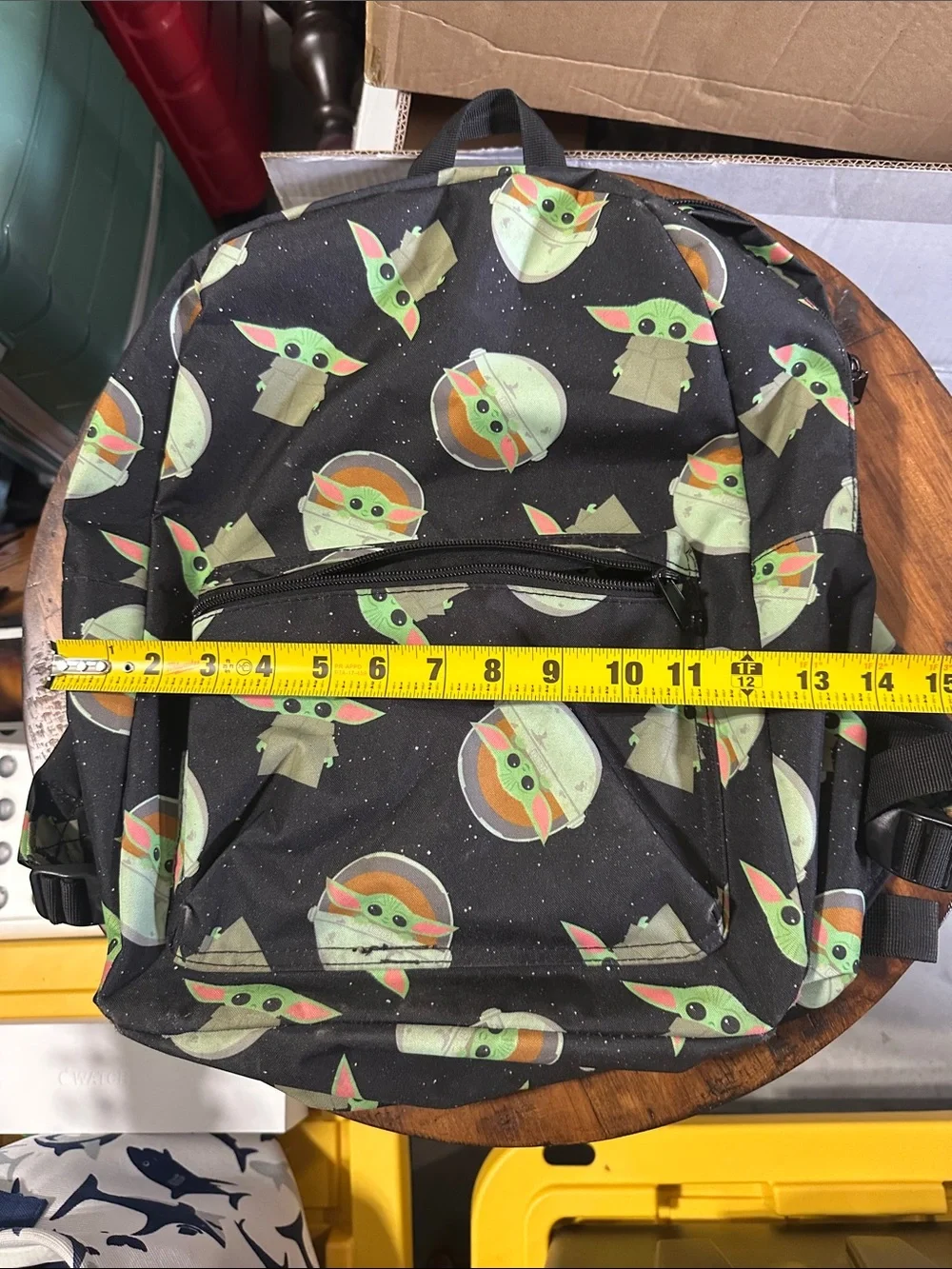 Star Wars Grogu Black and Green Kids Backpack